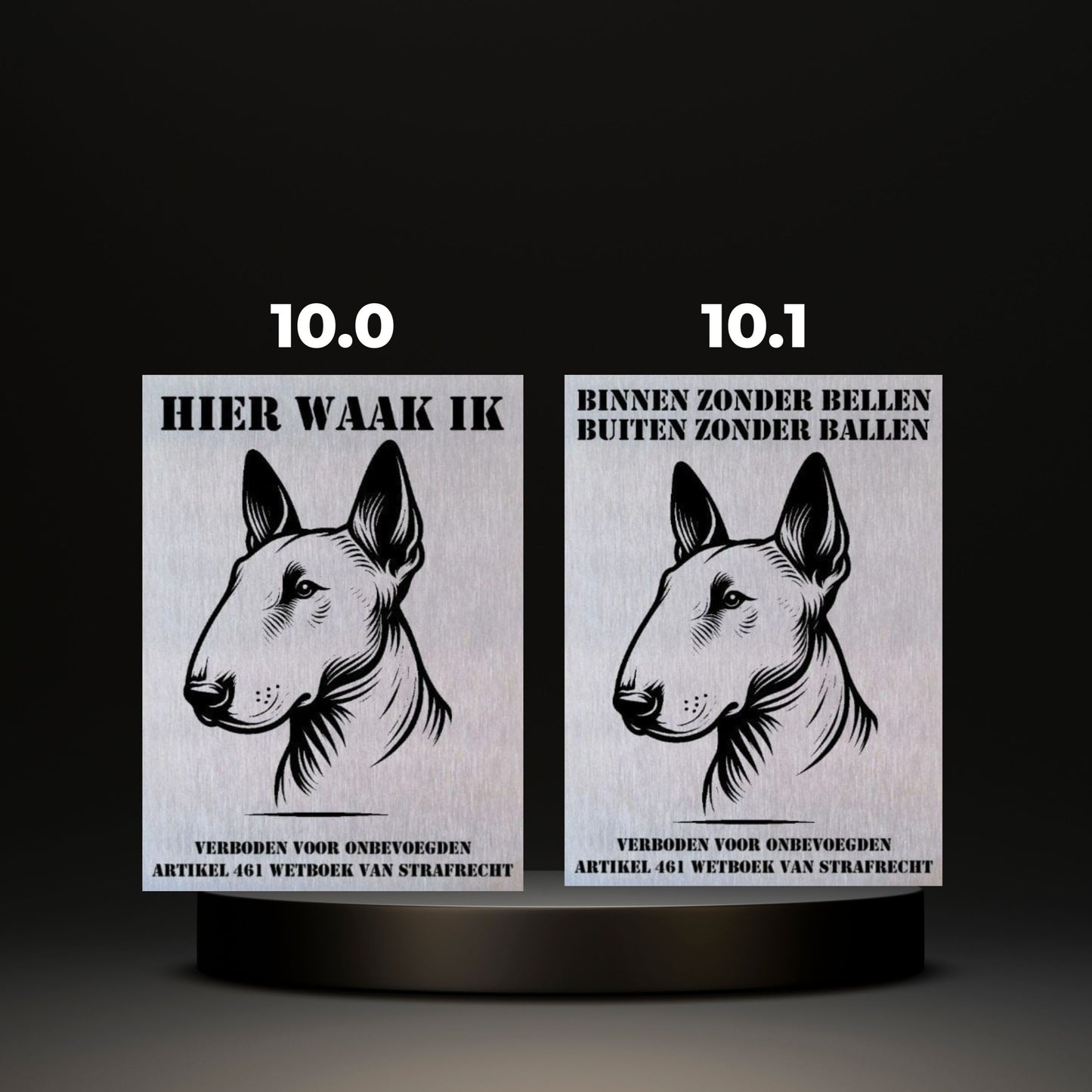 Waakbord Kant en klaar Bulldog & Bully & Boxer & Pittbull & Stafford