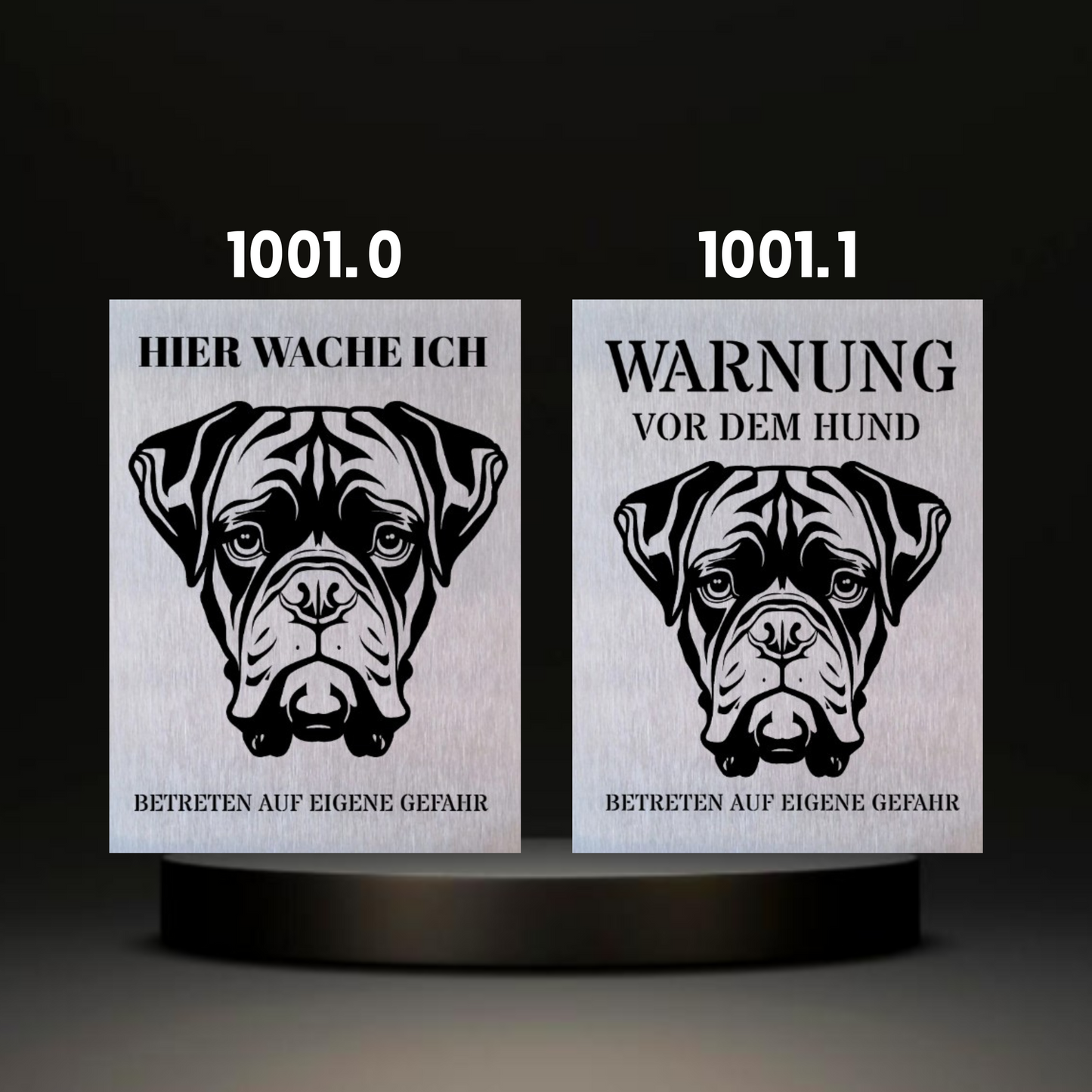 Warnshild fertiges design Bulldog & Bully & Boxer & Pittbull & Stafford