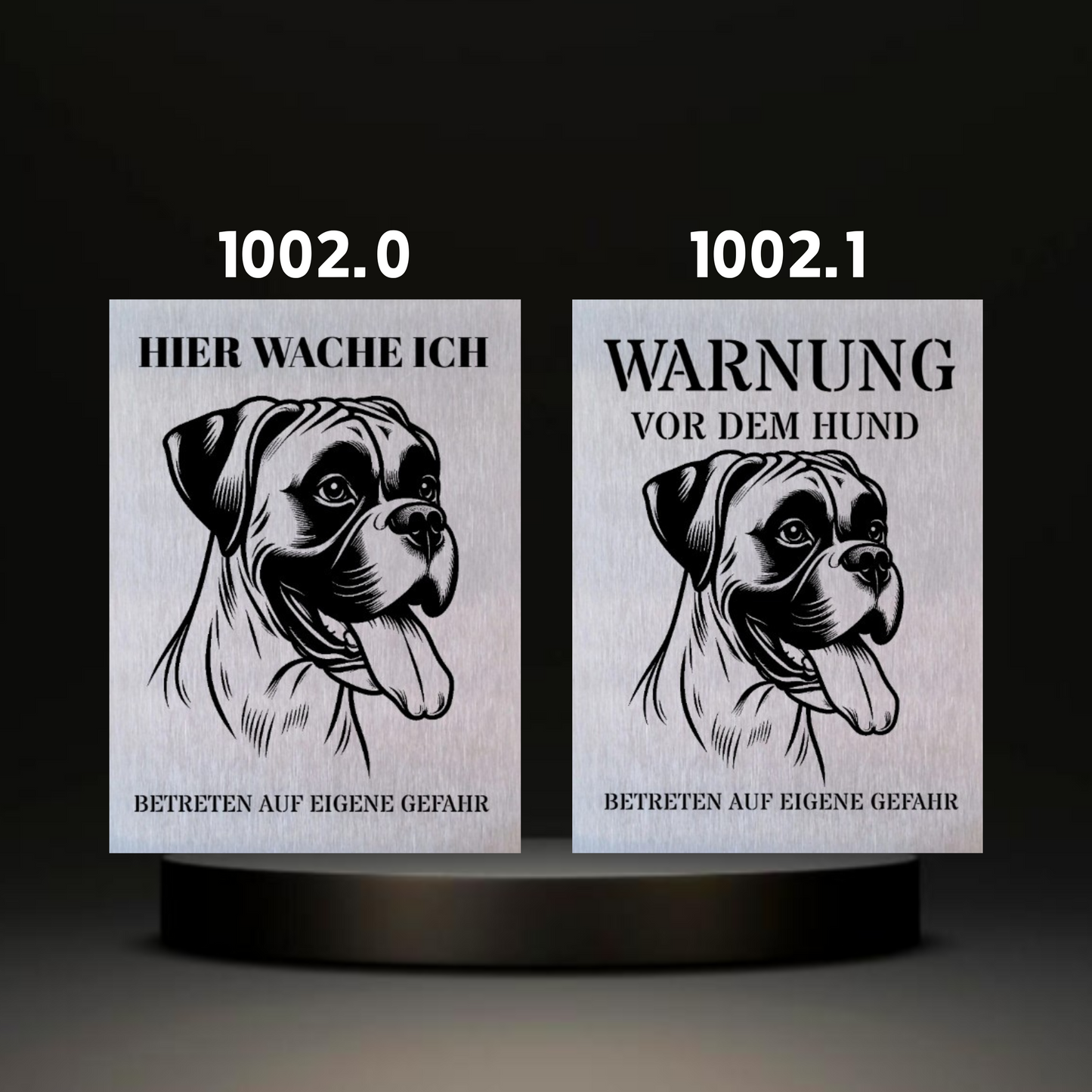 Warnshild fertiges design Bulldog & Bully & Boxer & Pittbull & Stafford