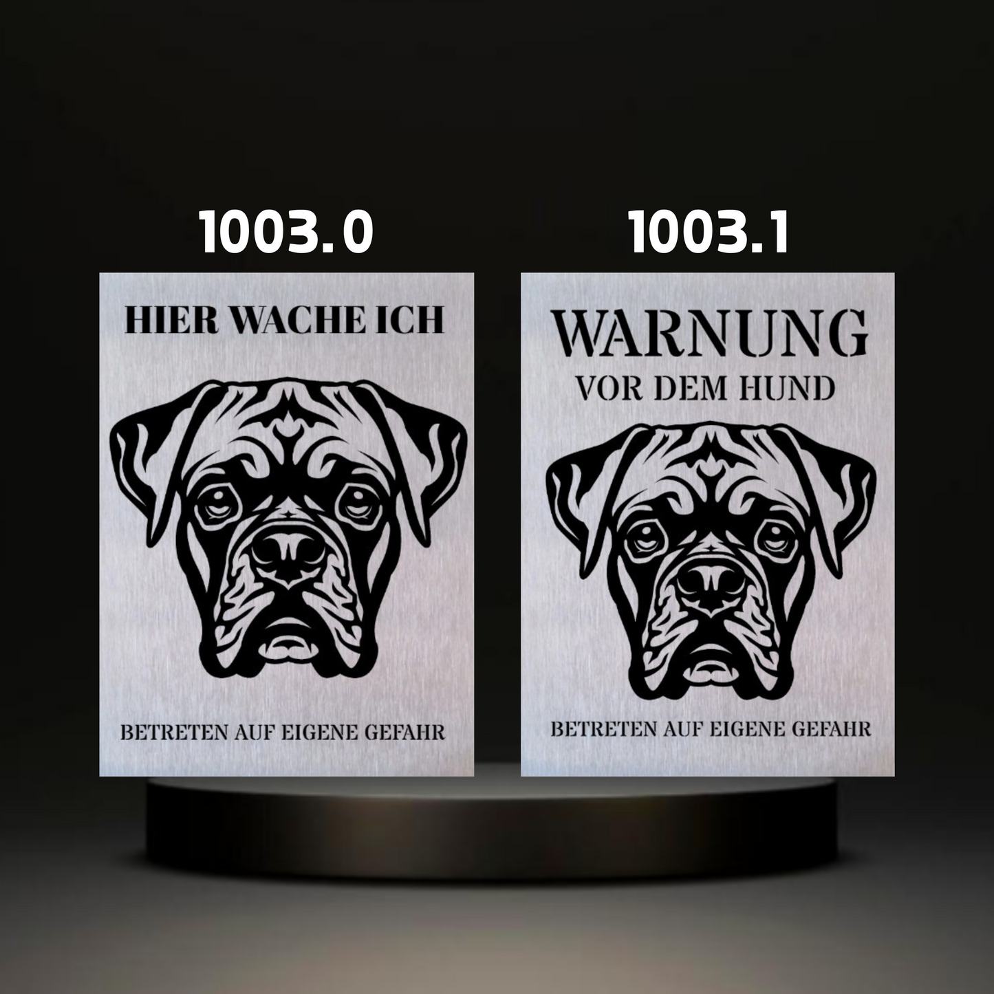 Warnshild fertiges design Bulldog & Bully & Boxer & Pittbull & Stafford