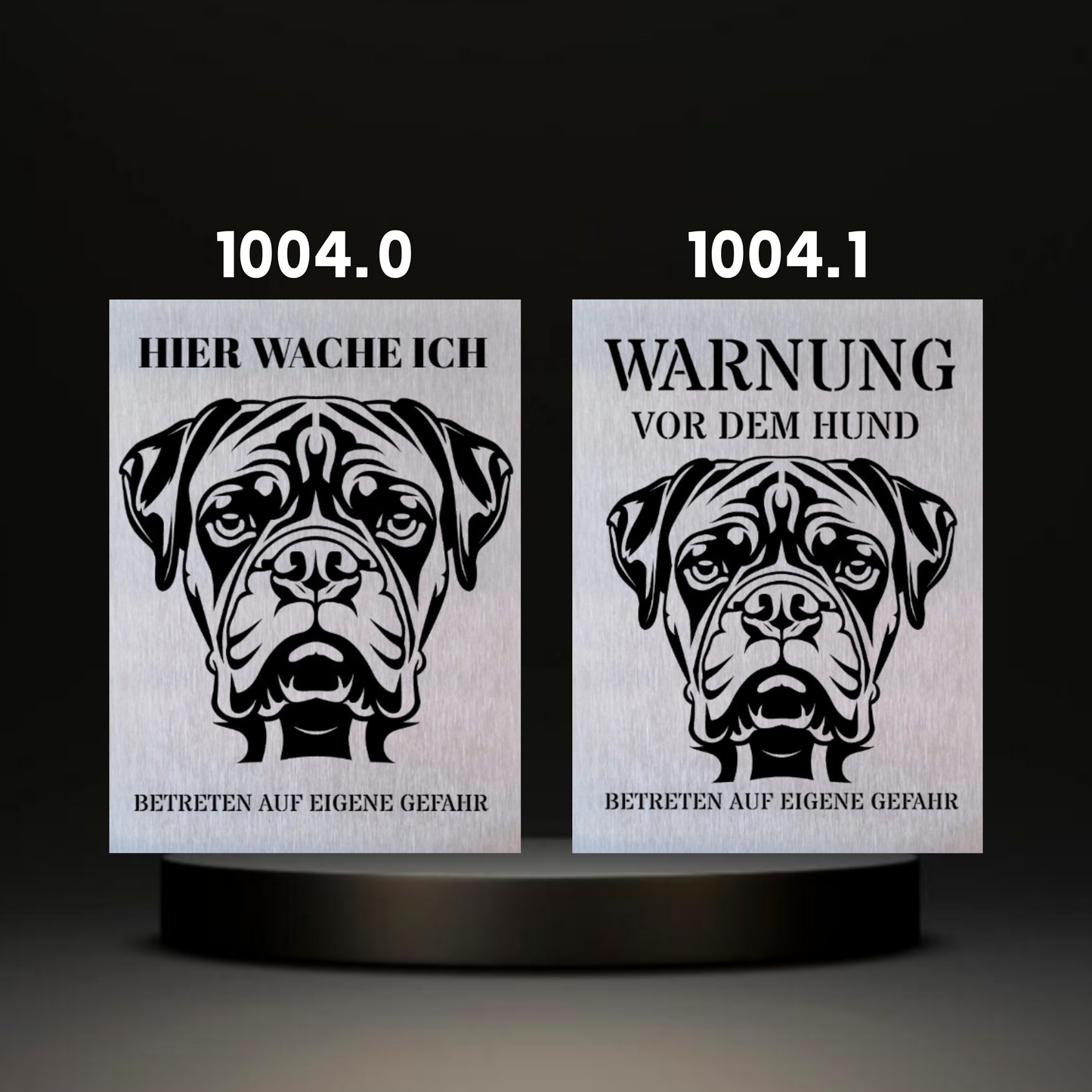 Warnshild fertiges design Bulldog & Bully & Boxer & Pittbull & Stafford