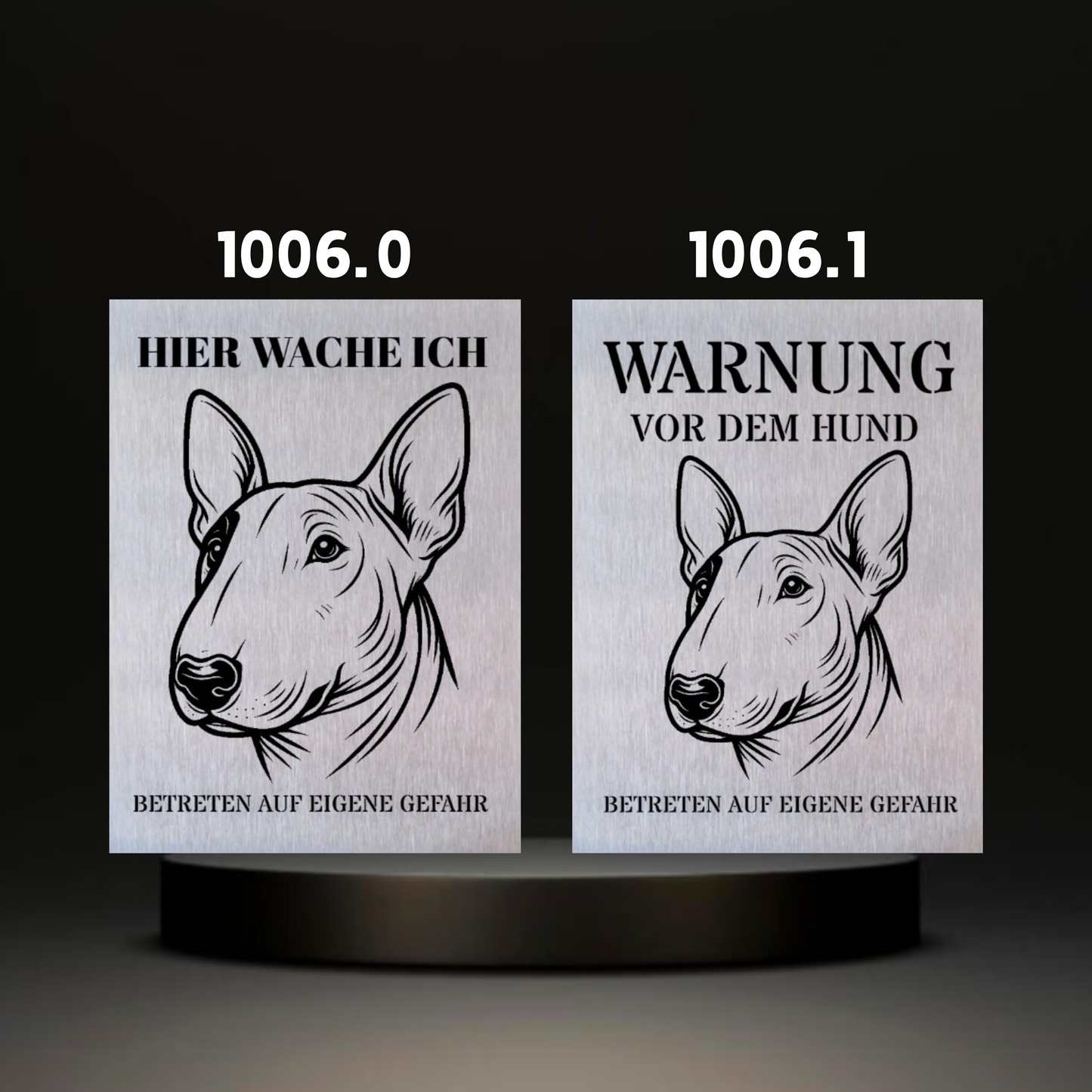 Warnshild fertiges design Bulldog & Bully & Boxer & Pittbull & Stafford