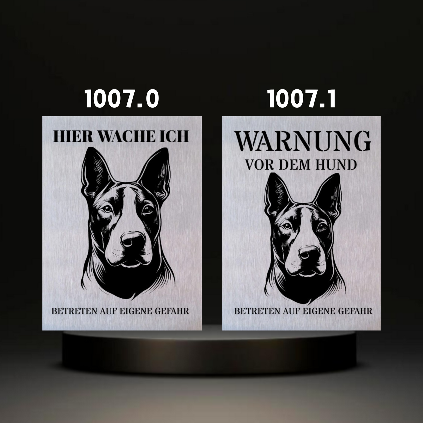 Warnshild fertiges design Bulldog & Bully & Boxer & Pittbull & Stafford