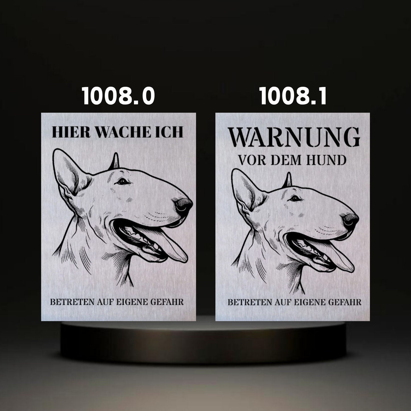 Warnshild fertiges design Bulldog & Bully & Boxer & Pittbull & Stafford