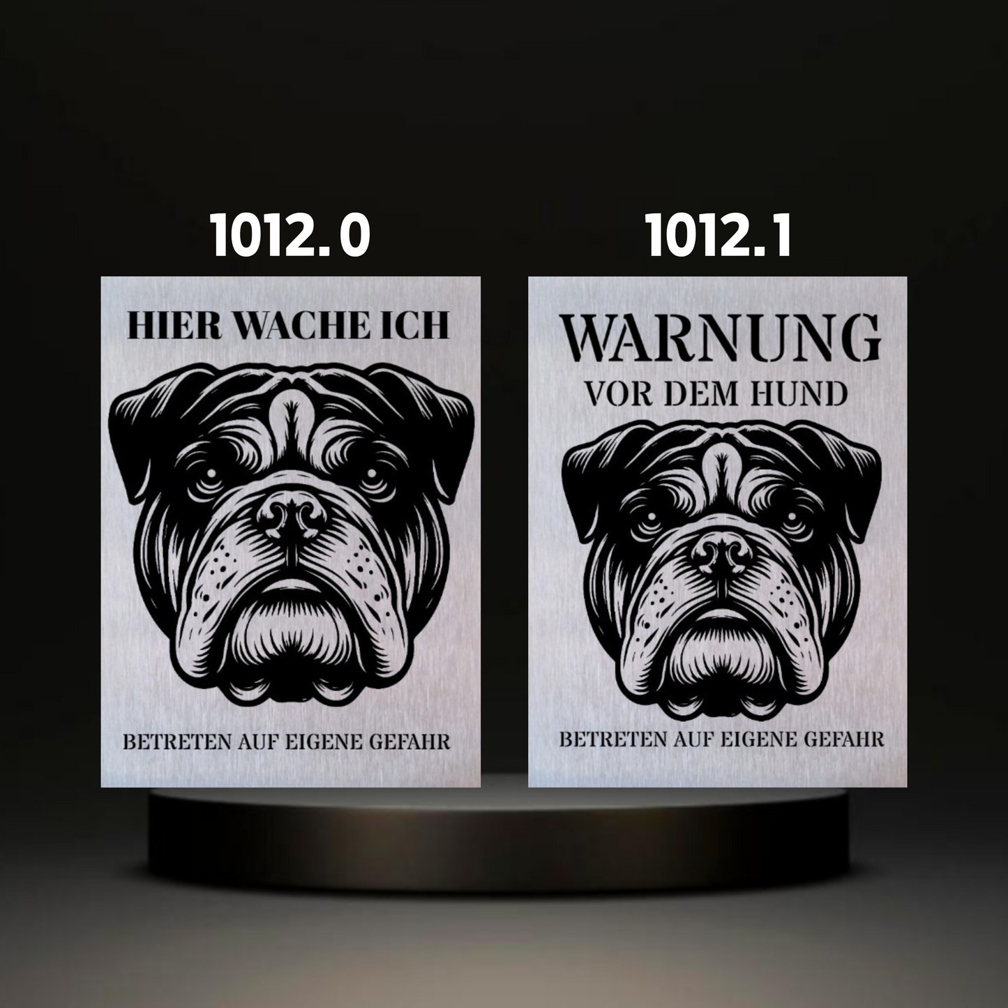 Warnshild fertiges design Bulldog & Bully & Boxer & Pittbull & Stafford