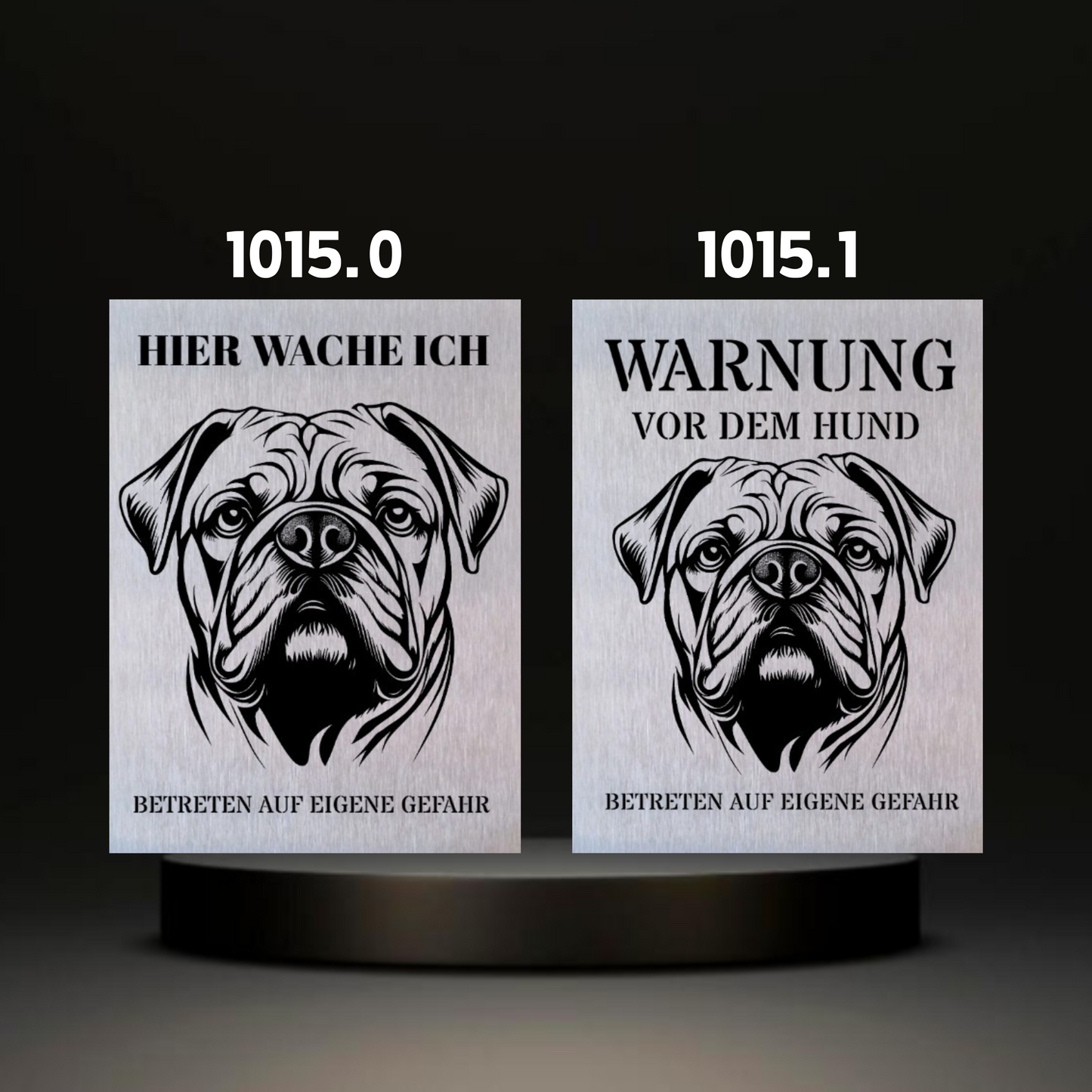 Warnshild fertiges design Bulldog & Bully & Boxer & Pittbull & Stafford