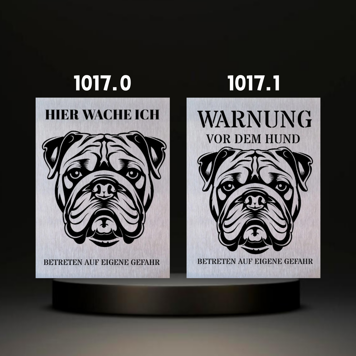 Warnshild fertiges design Bulldog & Bully & Boxer & Pittbull & Stafford