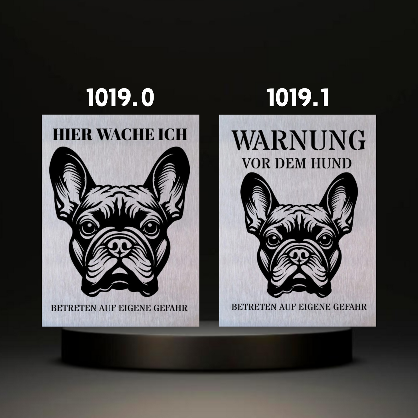 Warnshild fertiges design Bulldog & Bully & Boxer & Pittbull & Stafford