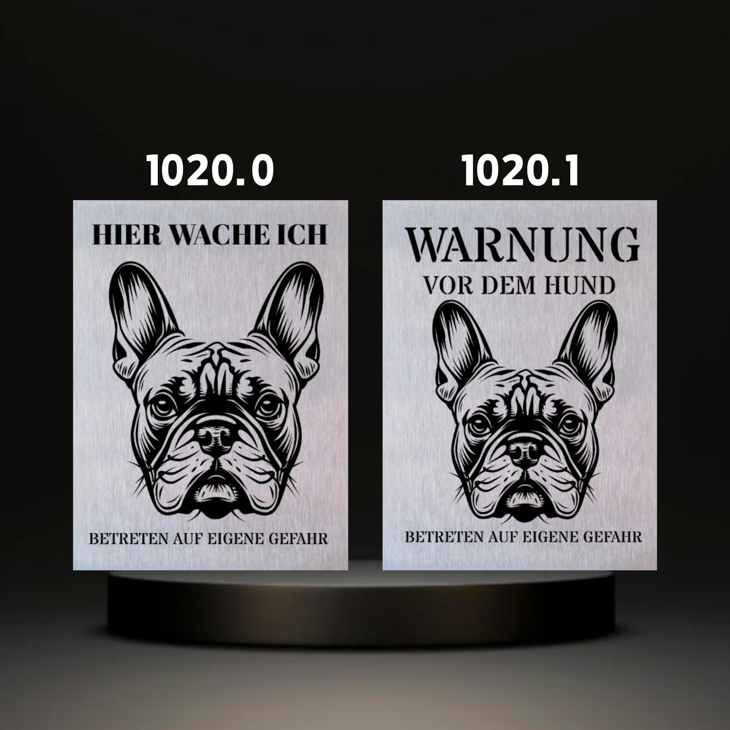 Warnshild fertiges design Bulldog & Bully & Boxer & Pittbull & Stafford