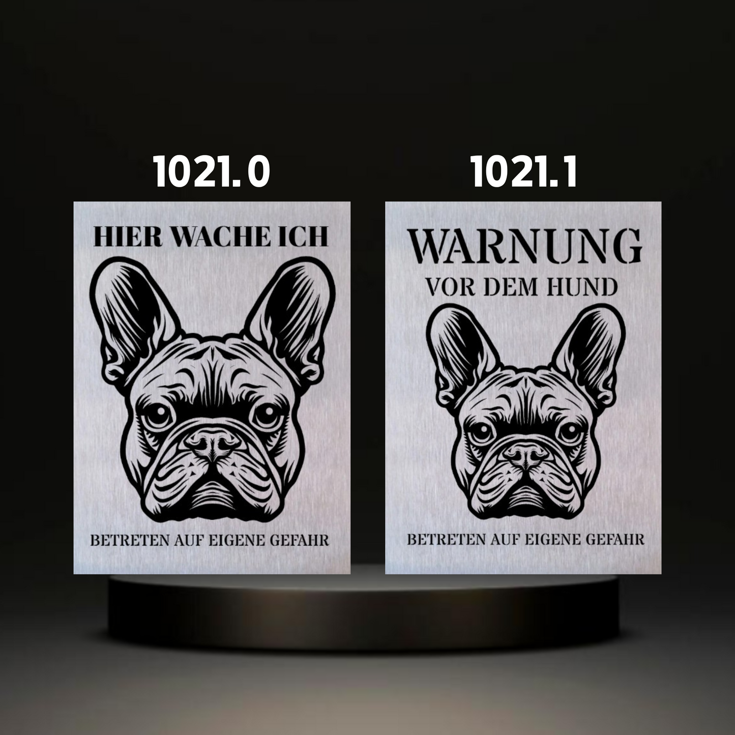 Warnshild fertiges design Bulldog & Bully & Boxer & Pittbull & Stafford