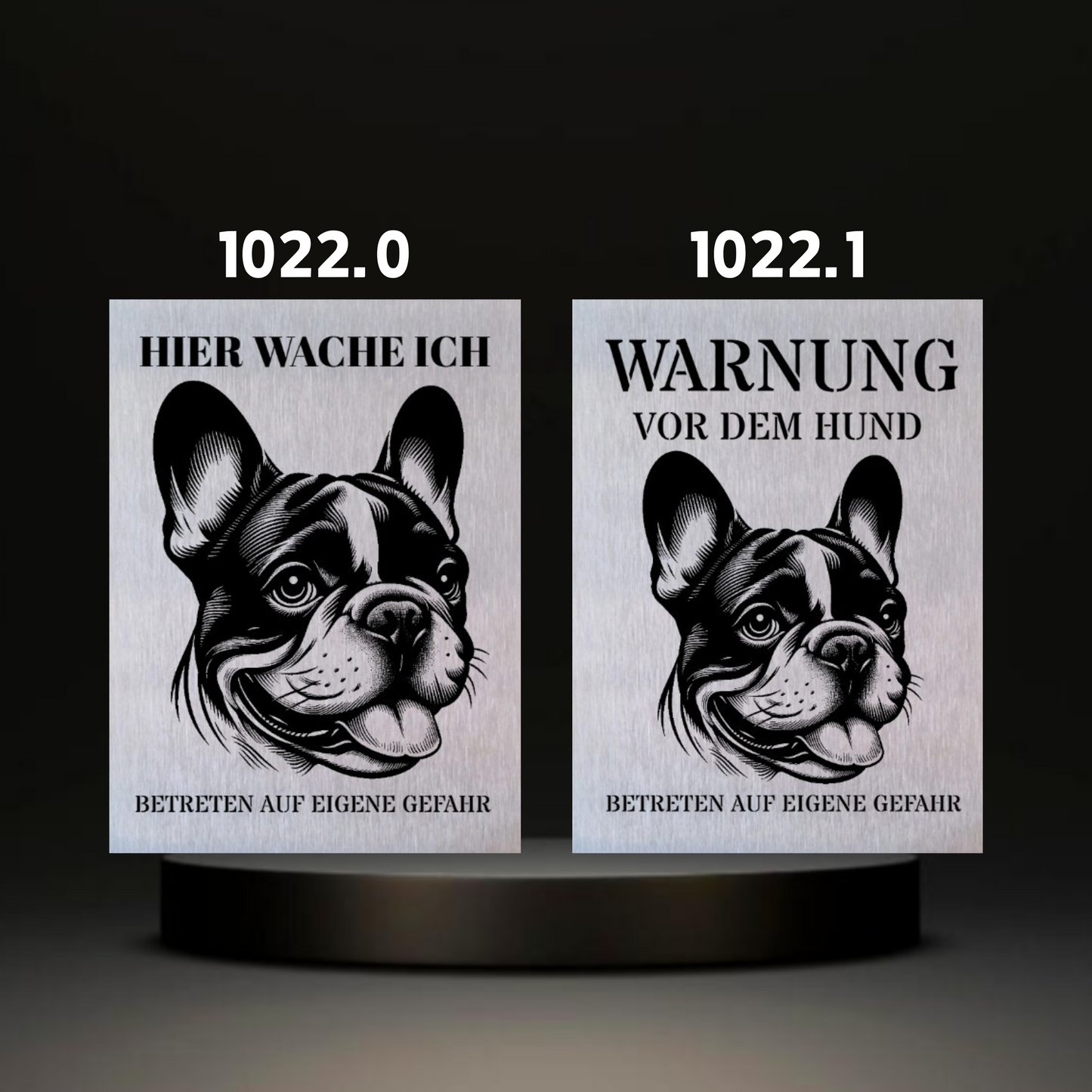 Warnshild fertiges design Bulldog & Bully & Boxer & Pittbull & Stafford