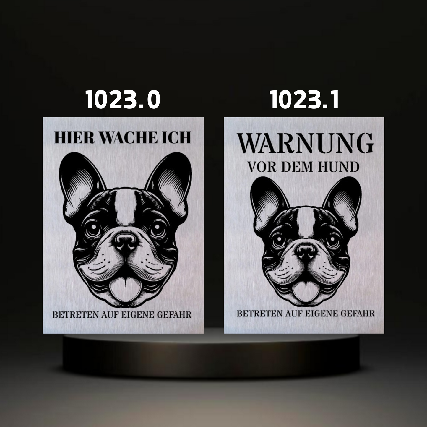 Warnshild fertiges design Bulldog & Bully & Boxer & Pittbull & Stafford