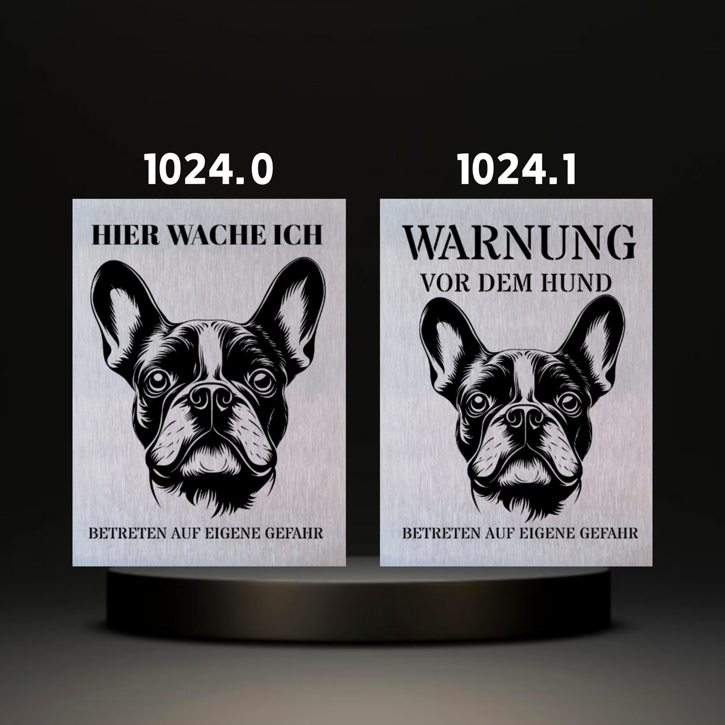 Warnshild fertiges design Bulldog & Bully & Boxer & Pittbull & Stafford