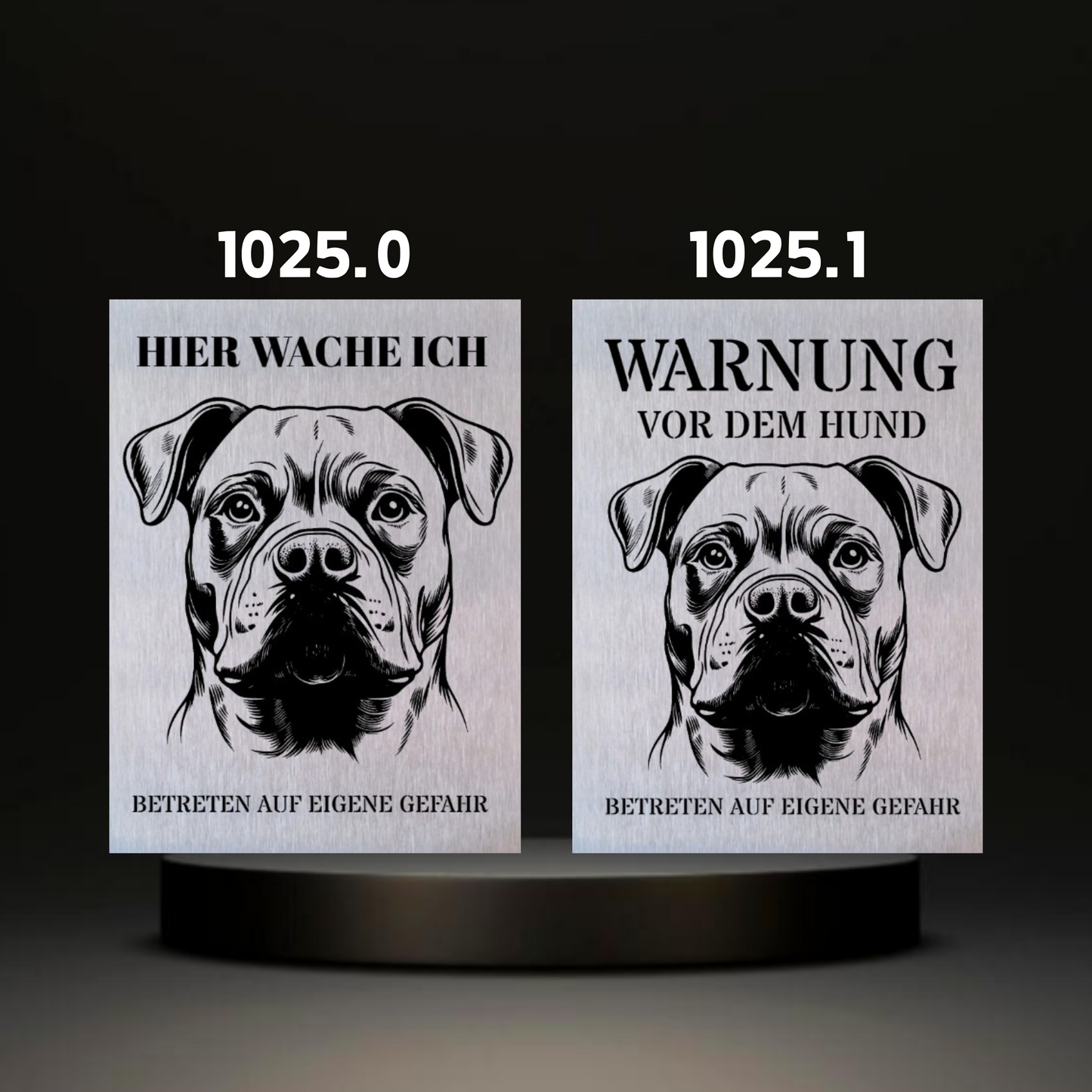 Warnshild fertiges design Bulldog & Bully & Boxer & Pittbull & Stafford