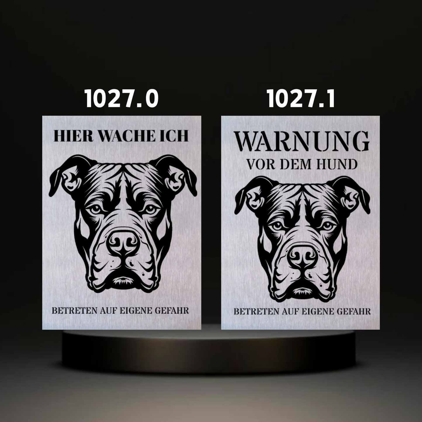 Warnshild fertiges design Bulldog & Bully & Boxer & Pittbull & Stafford