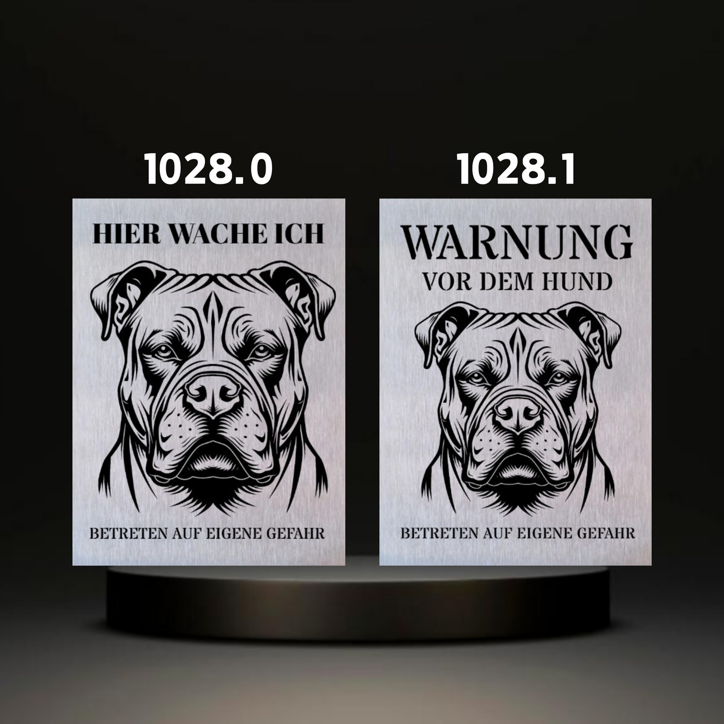 Warnshild fertiges design Bulldog & Bully & Boxer & Pittbull & Stafford