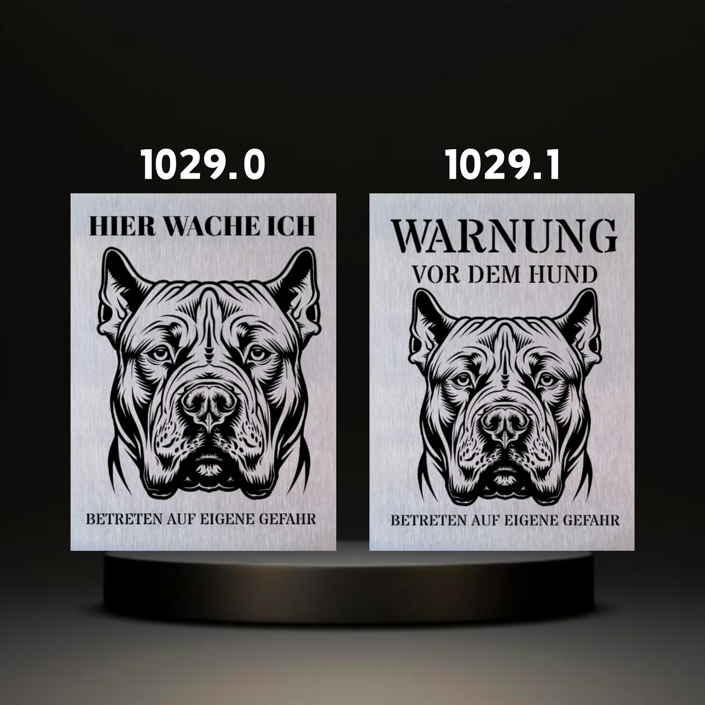 Warnshild fertiges design Bulldog & Bully & Boxer & Pittbull & Stafford