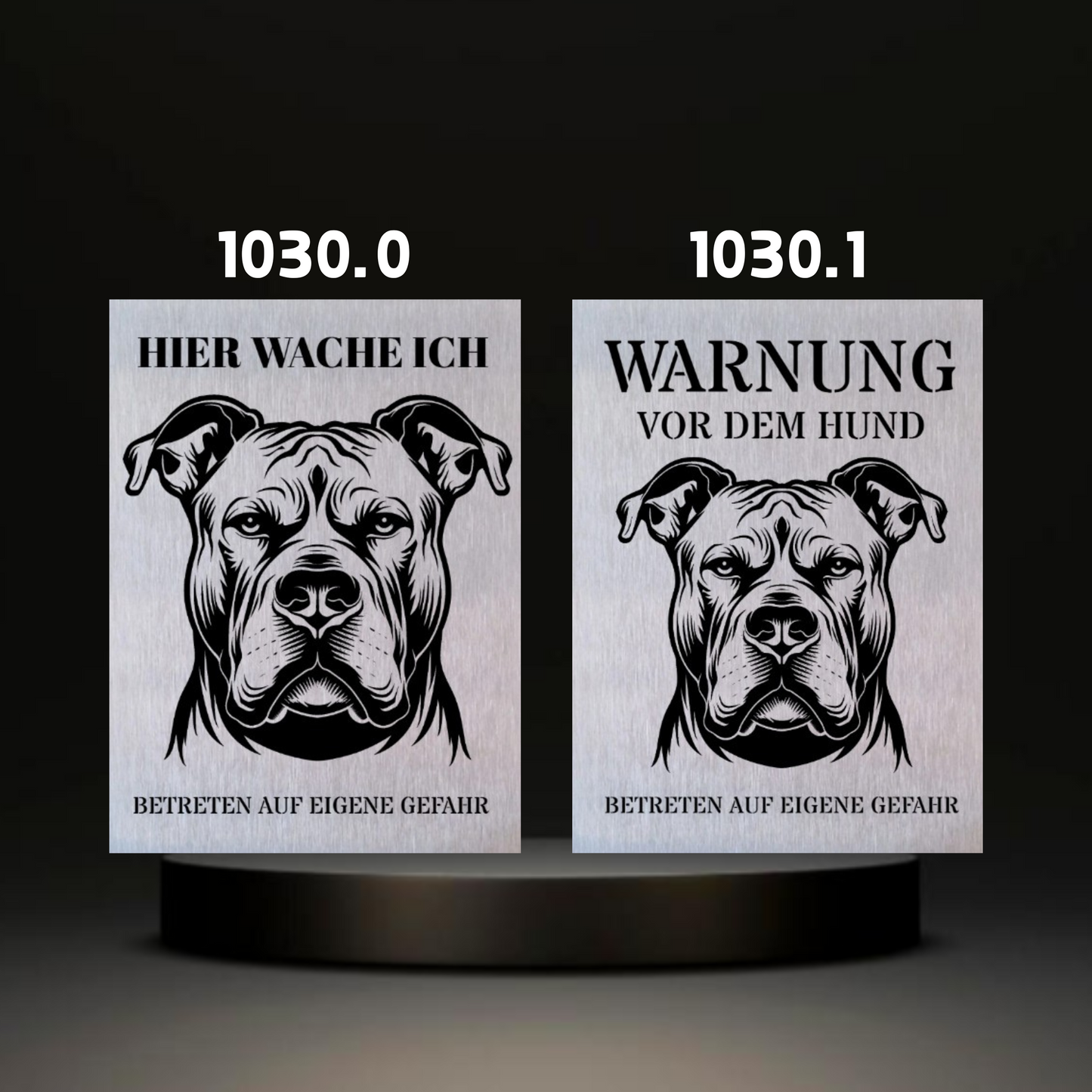 Warnshild fertiges design Bulldog & Bully & Boxer & Pittbull & Stafford