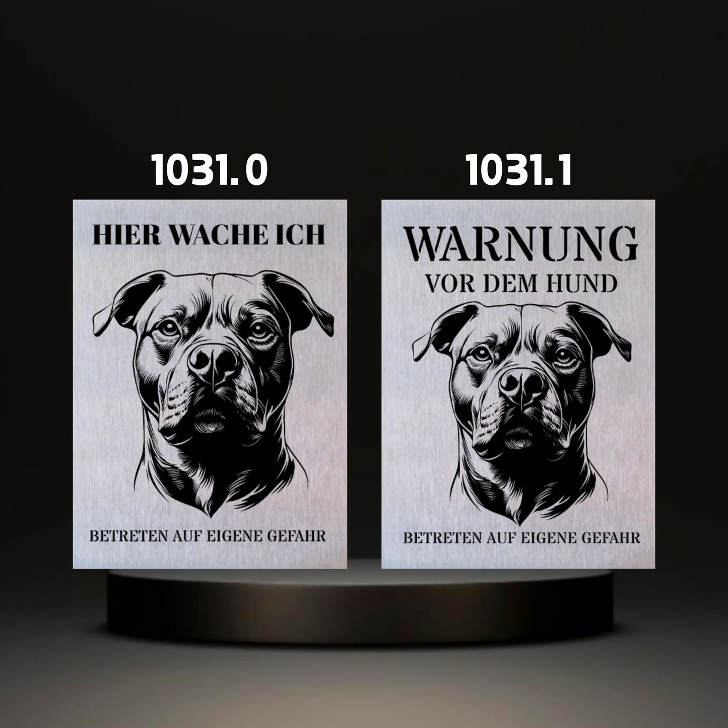 Warnshild fertiges design Bulldog & Bully & Boxer & Pittbull & Stafford