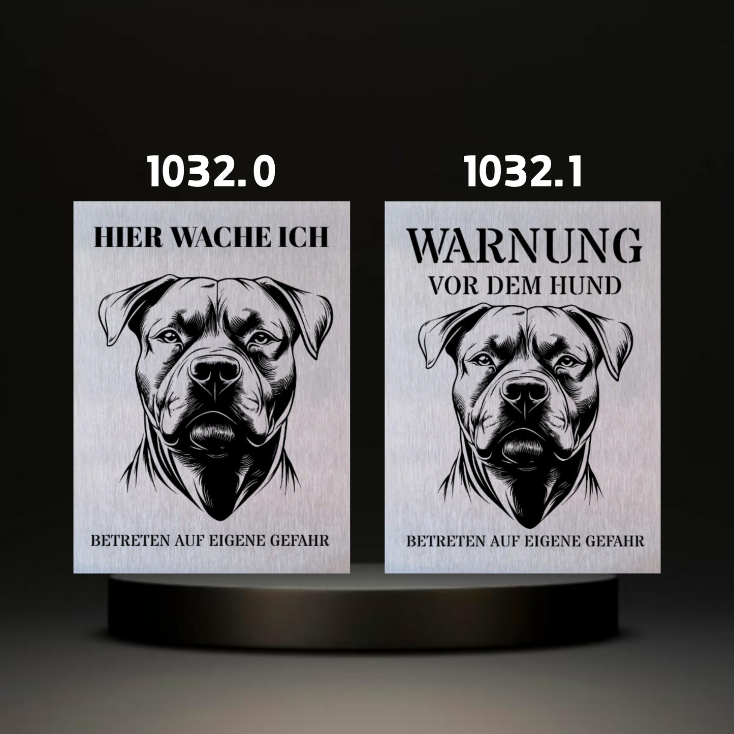 Warnshild fertiges design Bulldog & Bully & Boxer & Pittbull & Stafford