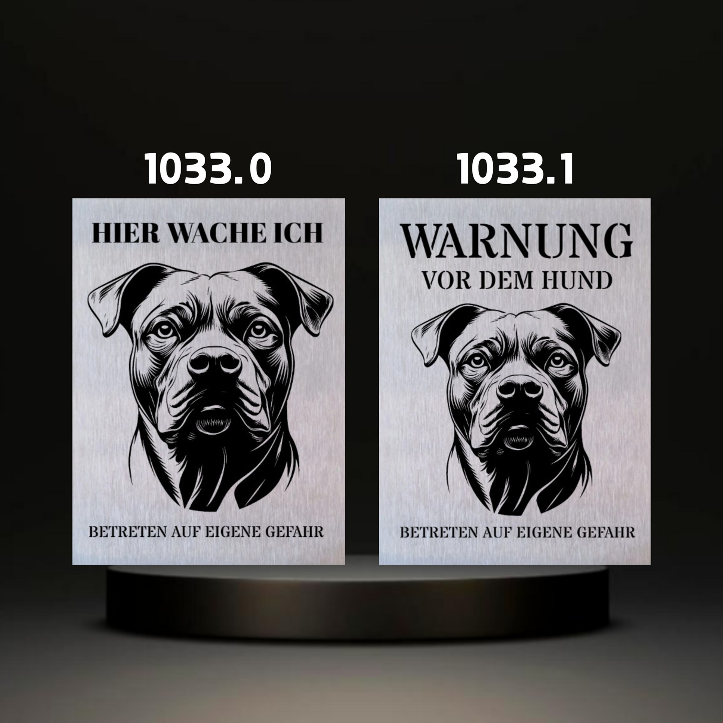 Warnshild fertiges design Bulldog & Bully & Boxer & Pittbull & Stafford