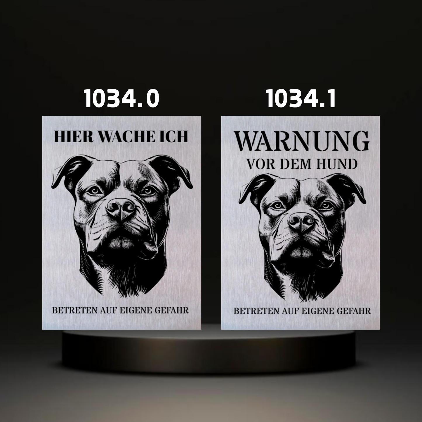 Warnshild fertiges design Bulldog & Bully & Boxer & Pittbull & Stafford