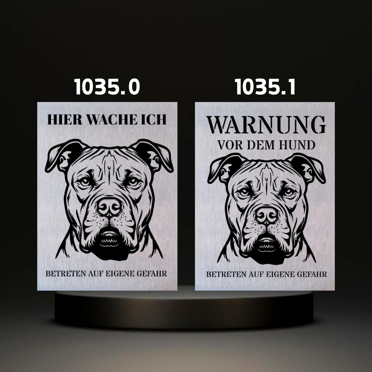 Warnshild fertiges design Bulldog & Bully & Boxer & Pittbull & Stafford