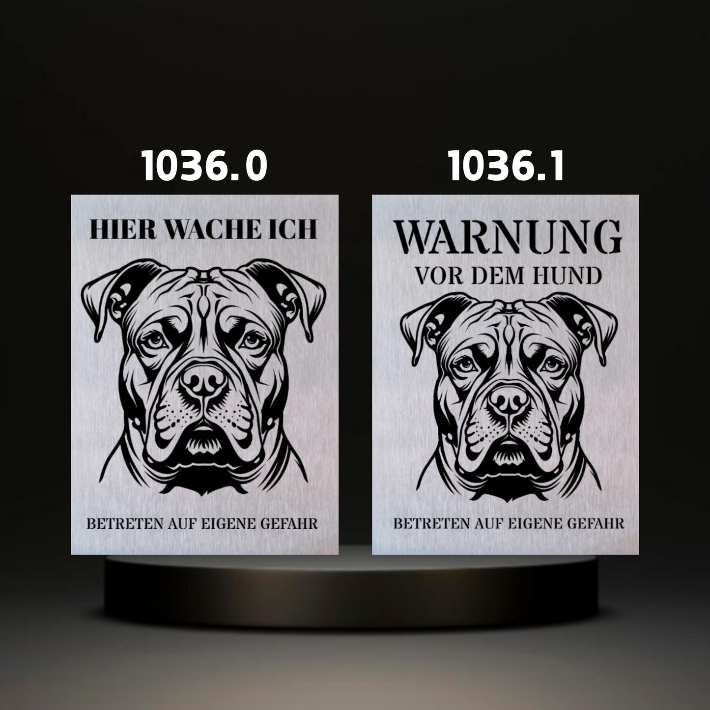 Warnshild fertiges design Bulldog & Bully & Boxer & Pittbull & Stafford