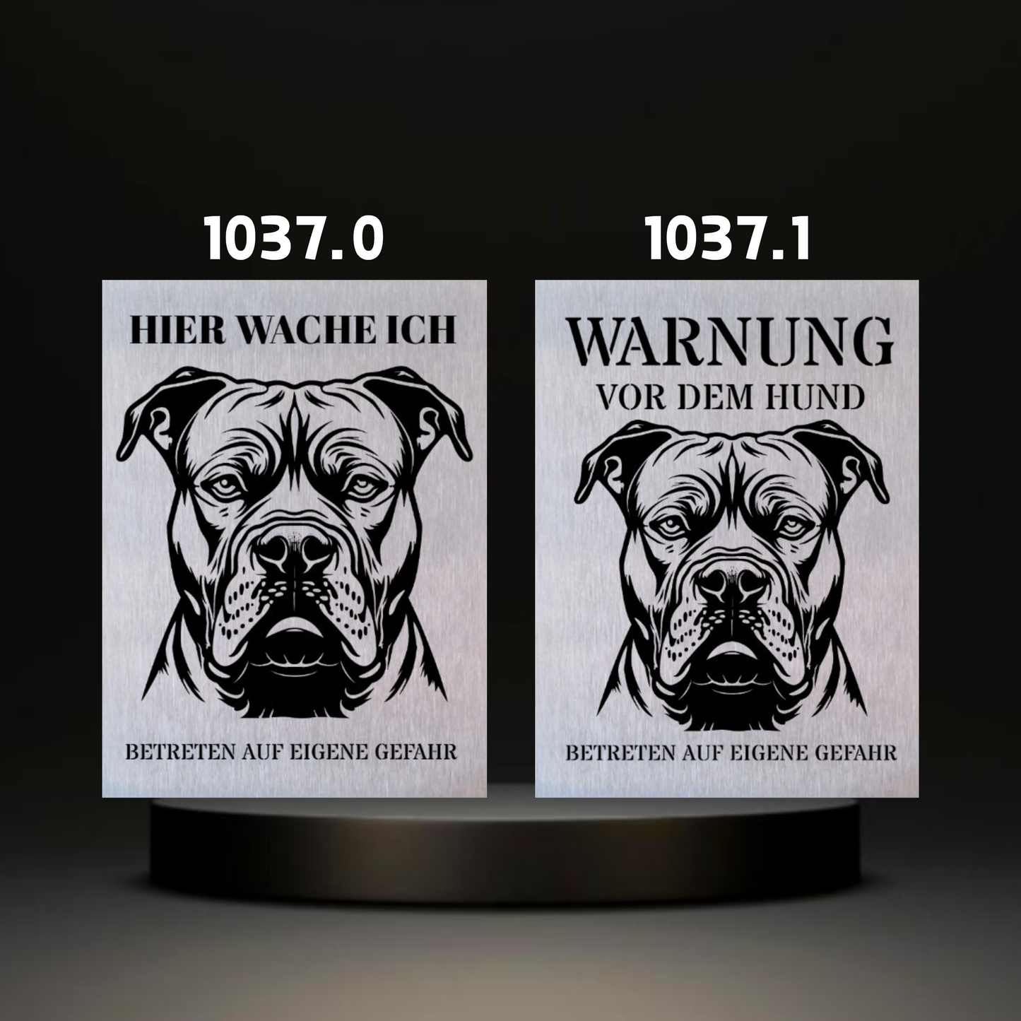 Warnshild fertiges design Bulldog & Bully & Boxer & Pittbull & Stafford