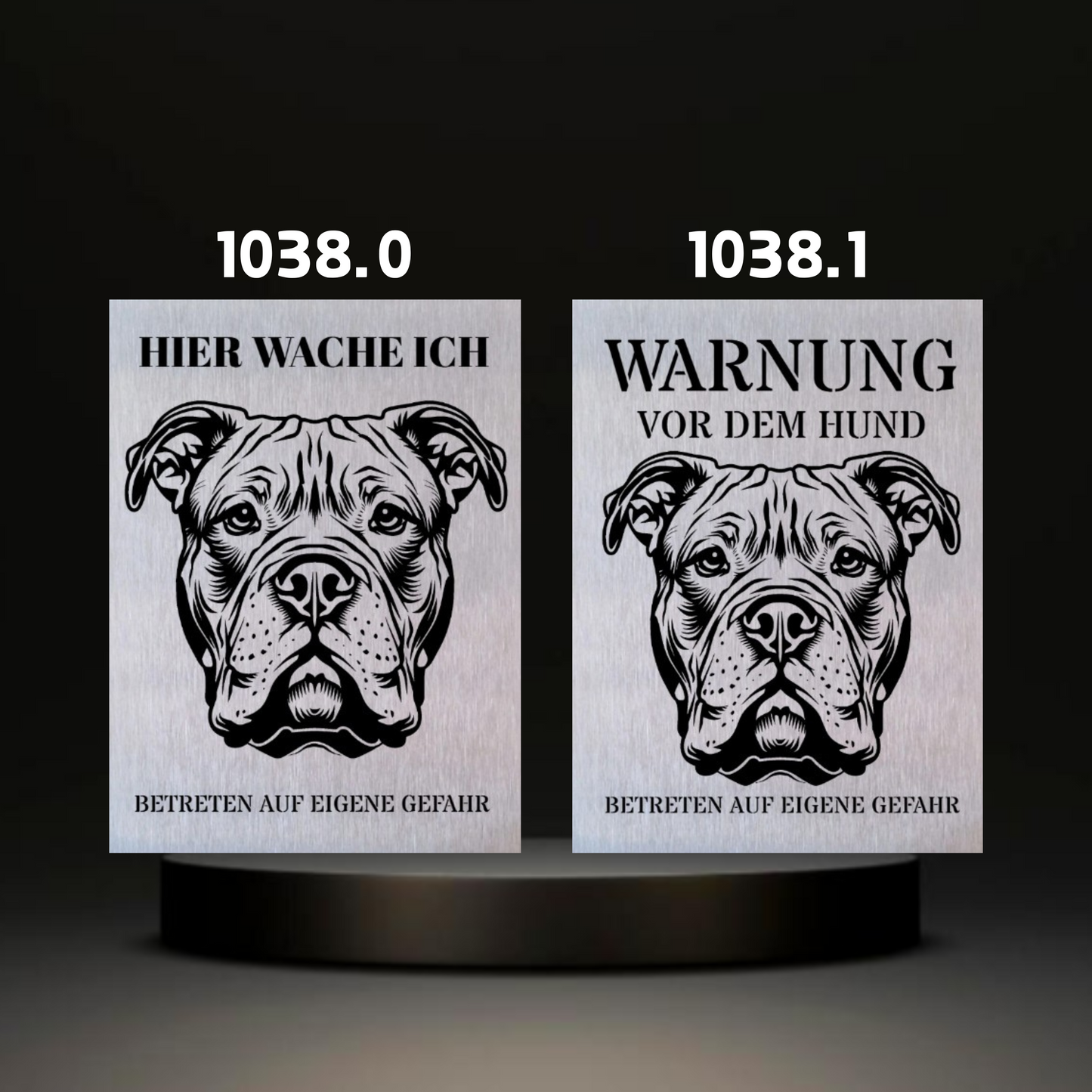 Warnshild fertiges design Bulldog & Bully & Boxer & Pittbull & Stafford