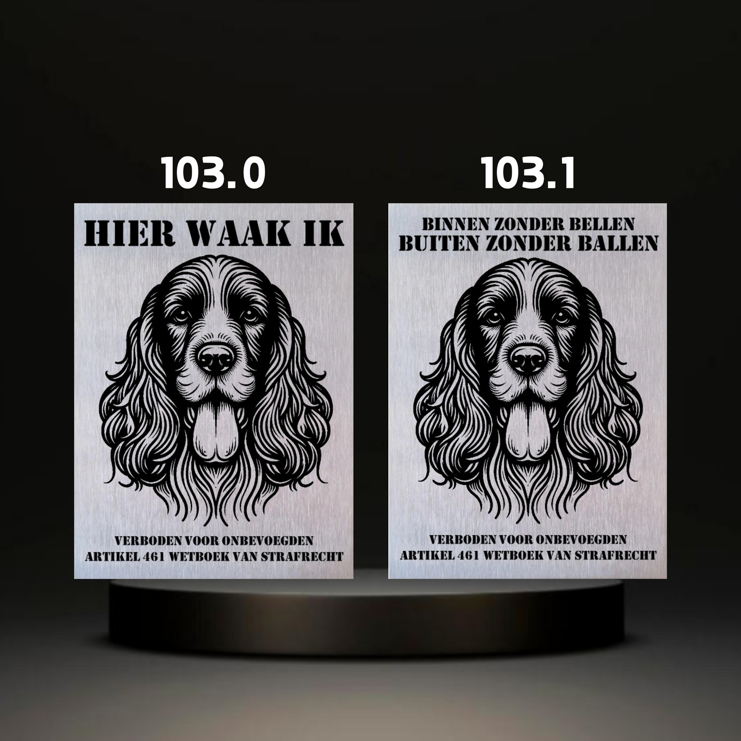 Waakbord Kant en klaar Eskimo & Spaniel & Fox & Basset