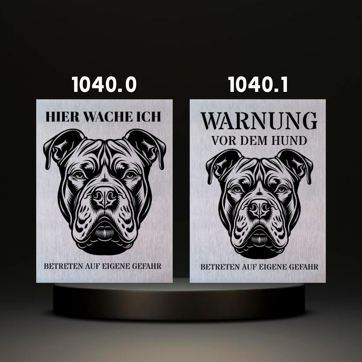 Warnshild fertiges design Bulldog & Bully & Boxer & Pittbull & Stafford