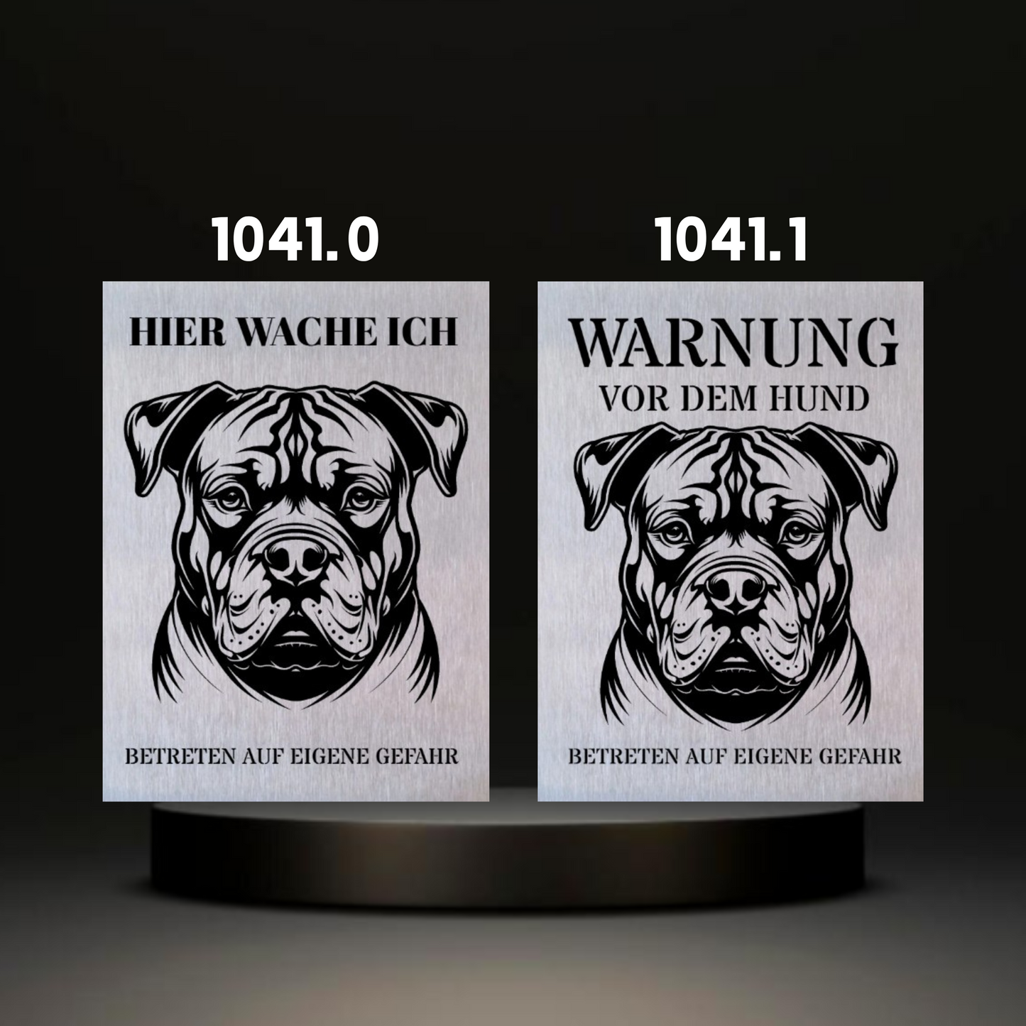 Warnshild fertiges design Bulldog & Bully & Boxer & Pittbull & Stafford