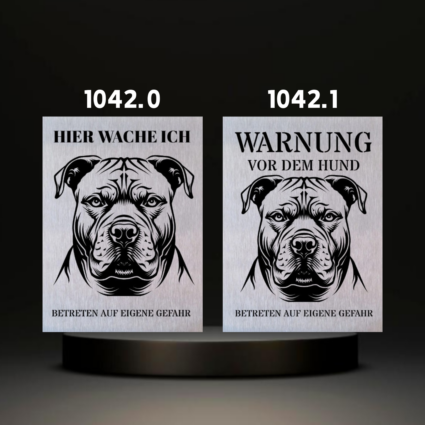 Warnshild fertiges design Bulldog & Bully & Boxer & Pittbull & Stafford