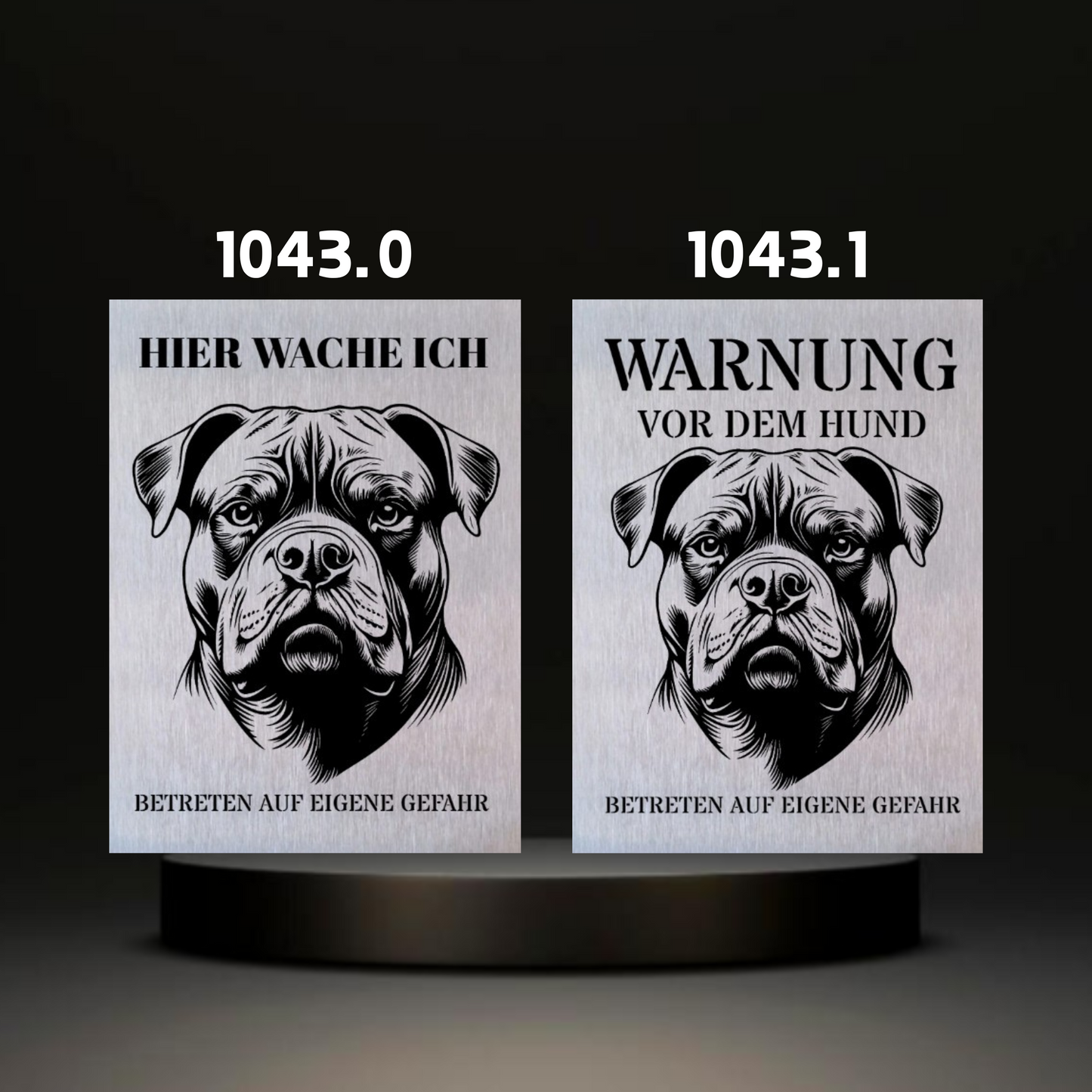 Warnshild fertiges design Bulldog & Bully & Boxer & Pittbull & Stafford