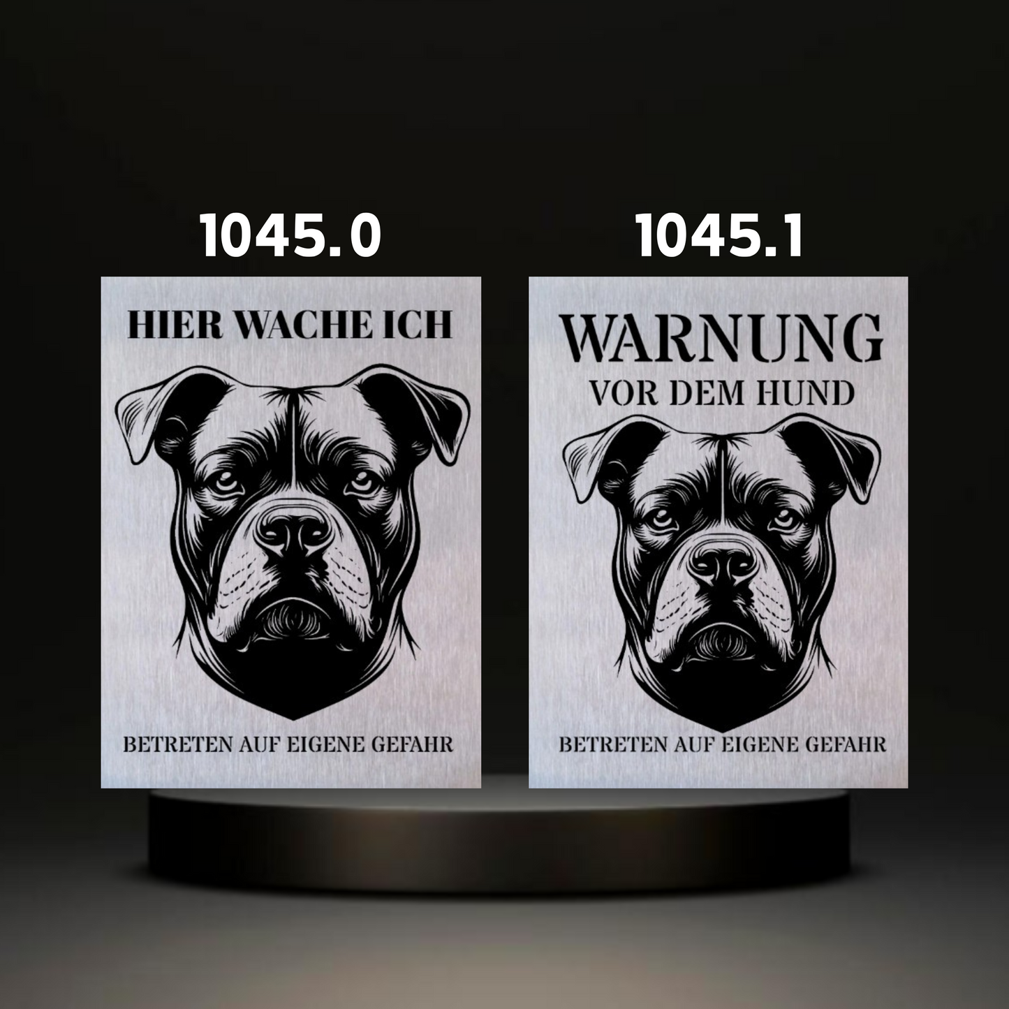 Warnshild fertiges design Bulldog & Bully & Boxer & Pittbull & Stafford