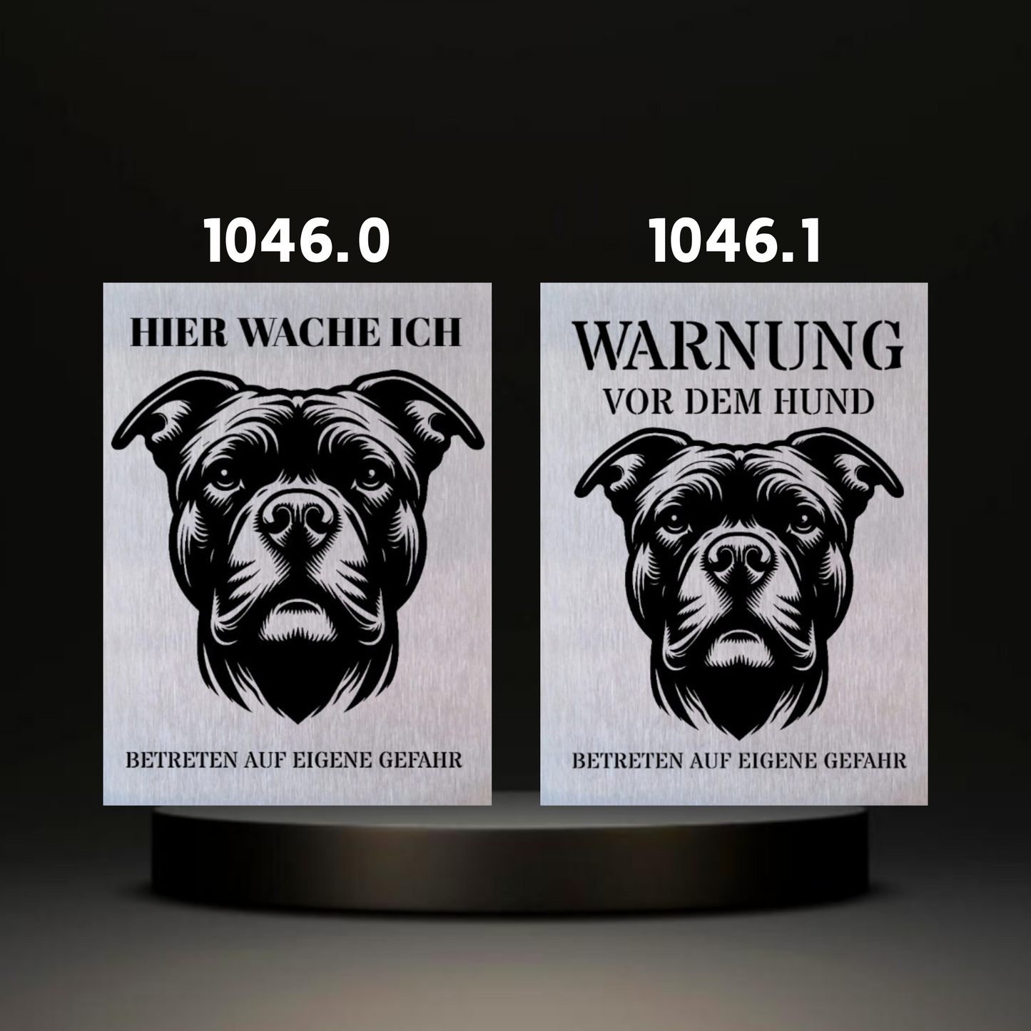 Warnshild fertiges design Bulldog & Bully & Boxer & Pittbull & Stafford