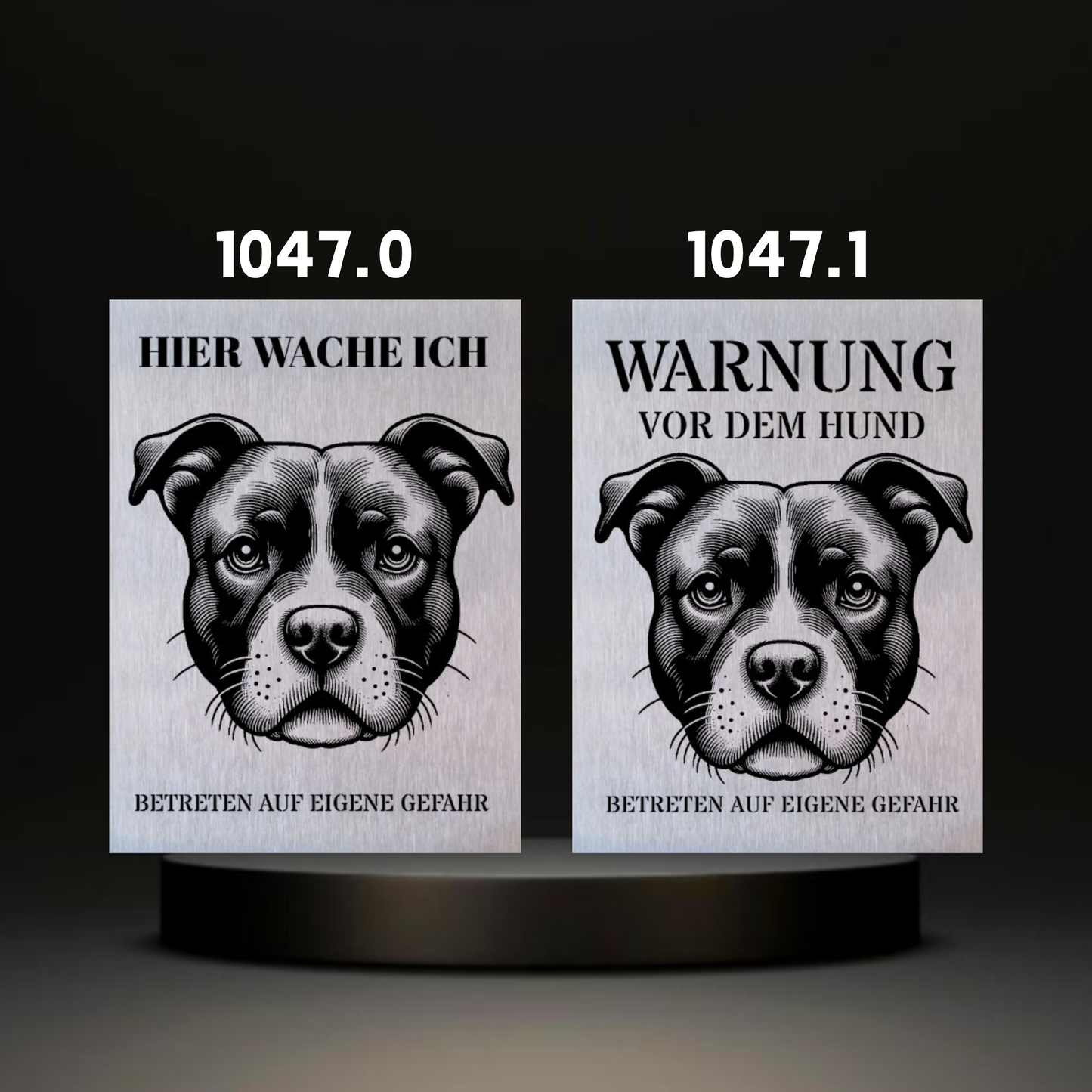 Warnshild fertiges design Bulldog & Bully & Boxer & Pittbull & Stafford