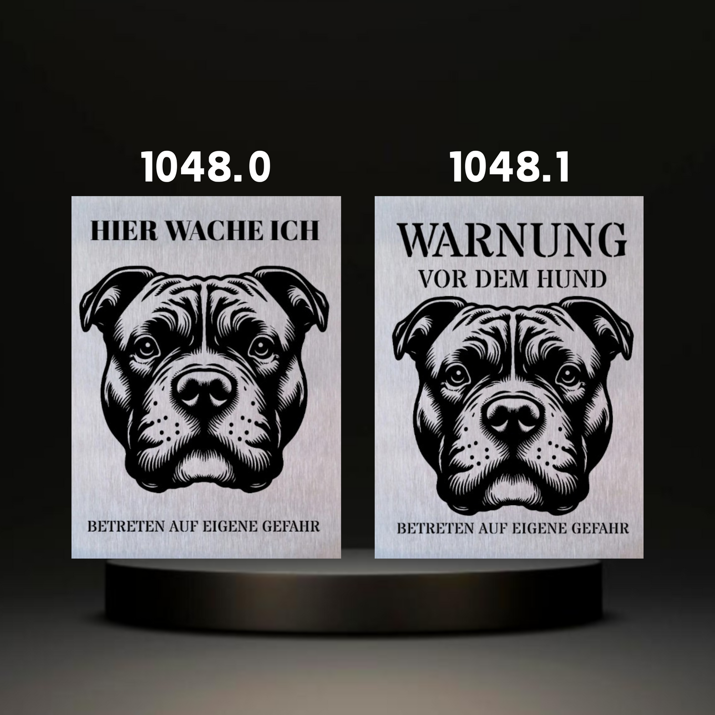 Warnshild fertiges design Bulldog & Bully & Boxer & Pittbull & Stafford