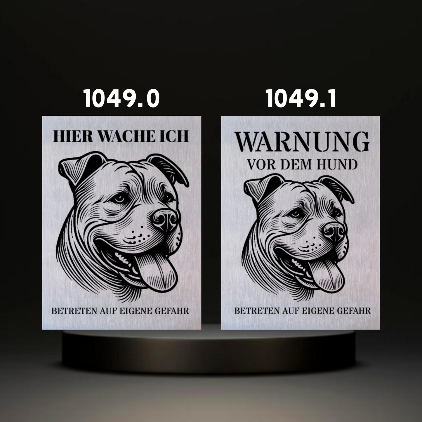 Warnshild fertiges design Bulldog & Bully & Boxer & Pittbull & Stafford