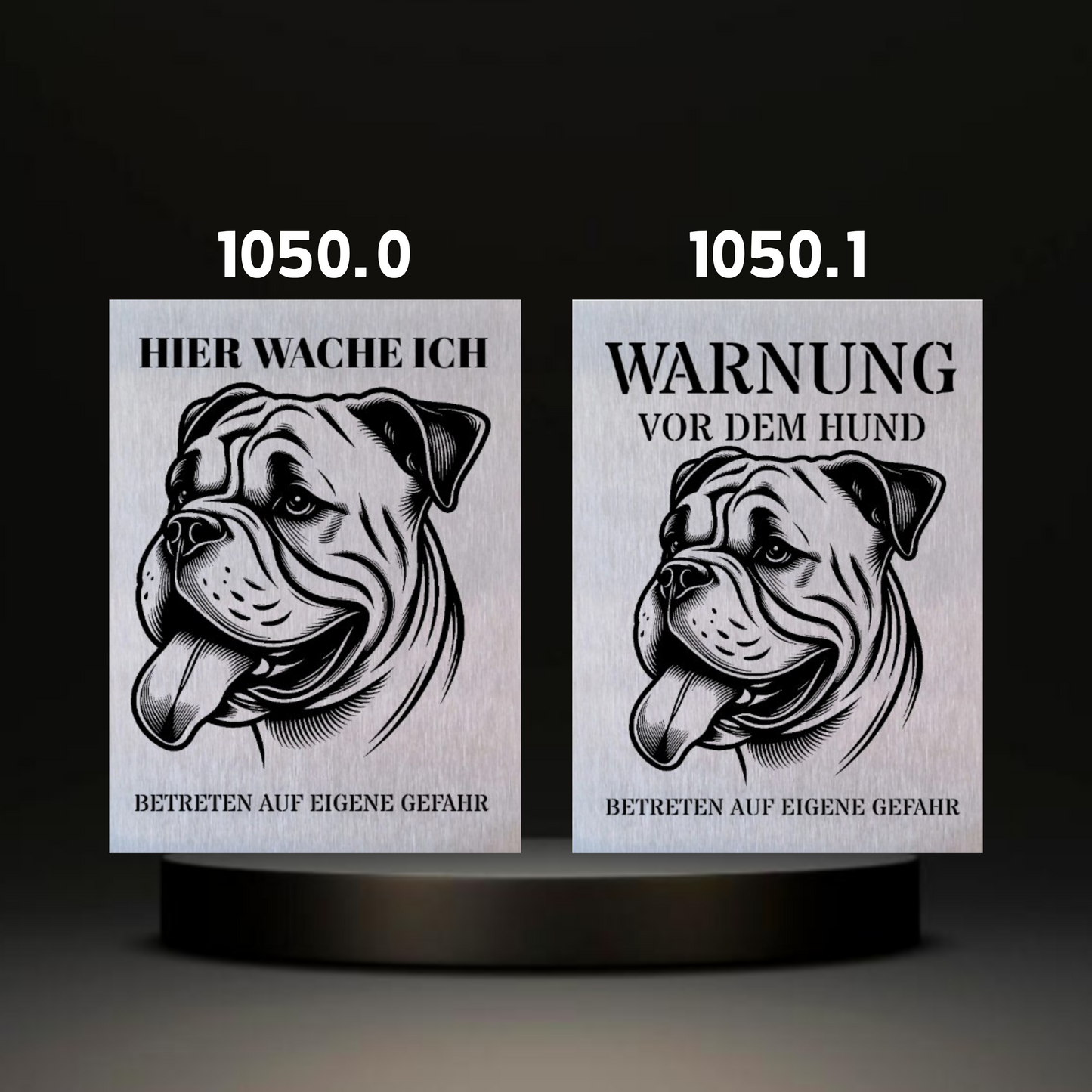 Warnshild fertiges design Bulldog & Bully & Boxer & Pittbull & Stafford