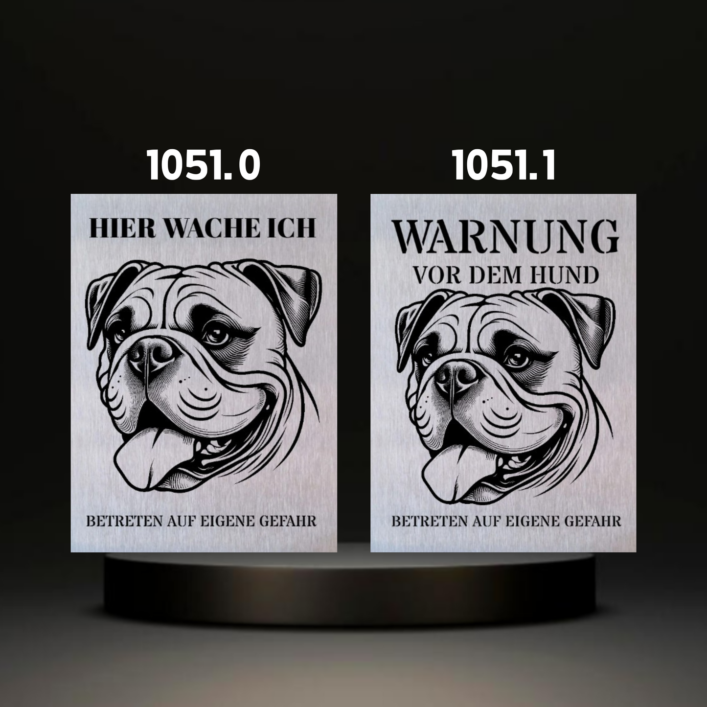 Warnshild fertiges design Bulldog & Bully & Boxer & Pittbull & Stafford