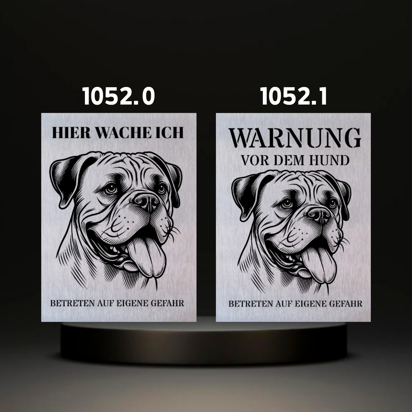 Warnshild fertiges design Bulldog & Bully & Boxer & Pittbull & Stafford