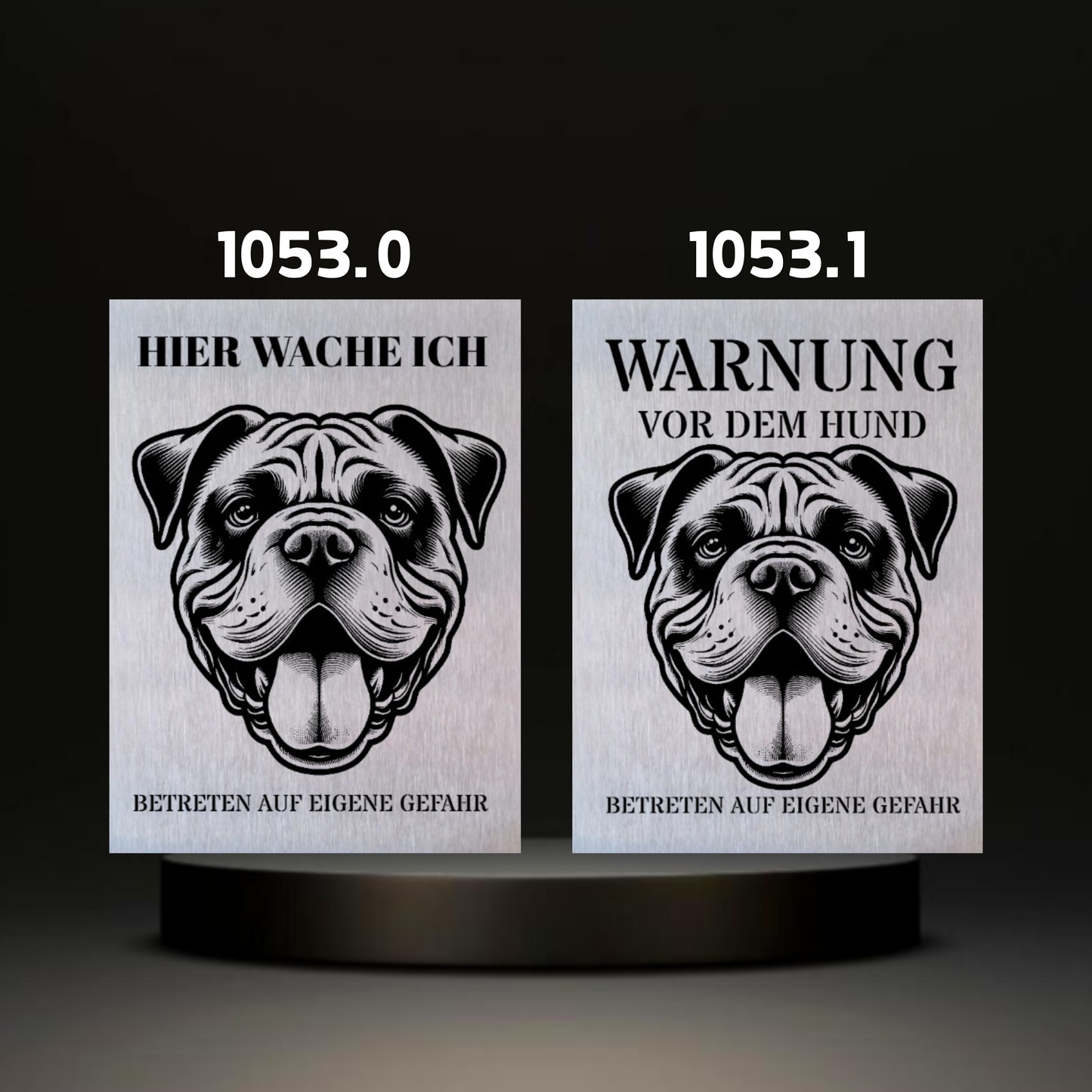 Warnshild fertiges design Bulldog & Bully & Boxer & Pittbull & Stafford