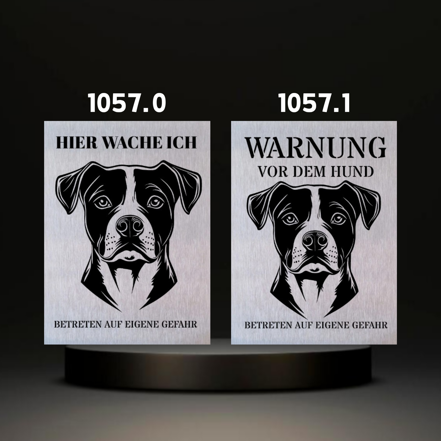 Warnshild fertiges design Bulldog & Bully & Boxer & Pittbull & Stafford