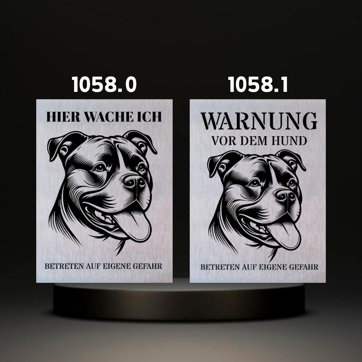 Warnshild fertiges design Bulldog & Bully & Boxer & Pittbull & Stafford