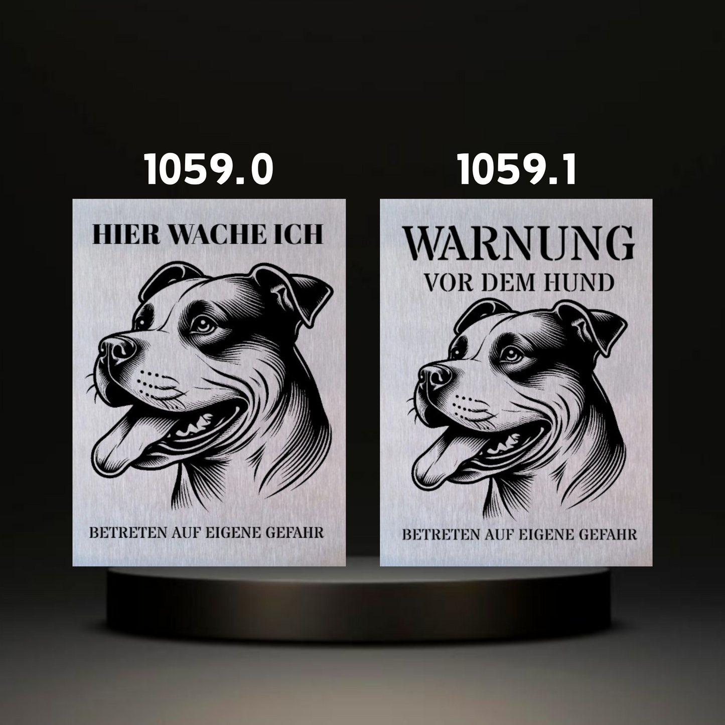 Warnshild fertiges design Bulldog & Bully & Boxer & Pittbull & Stafford