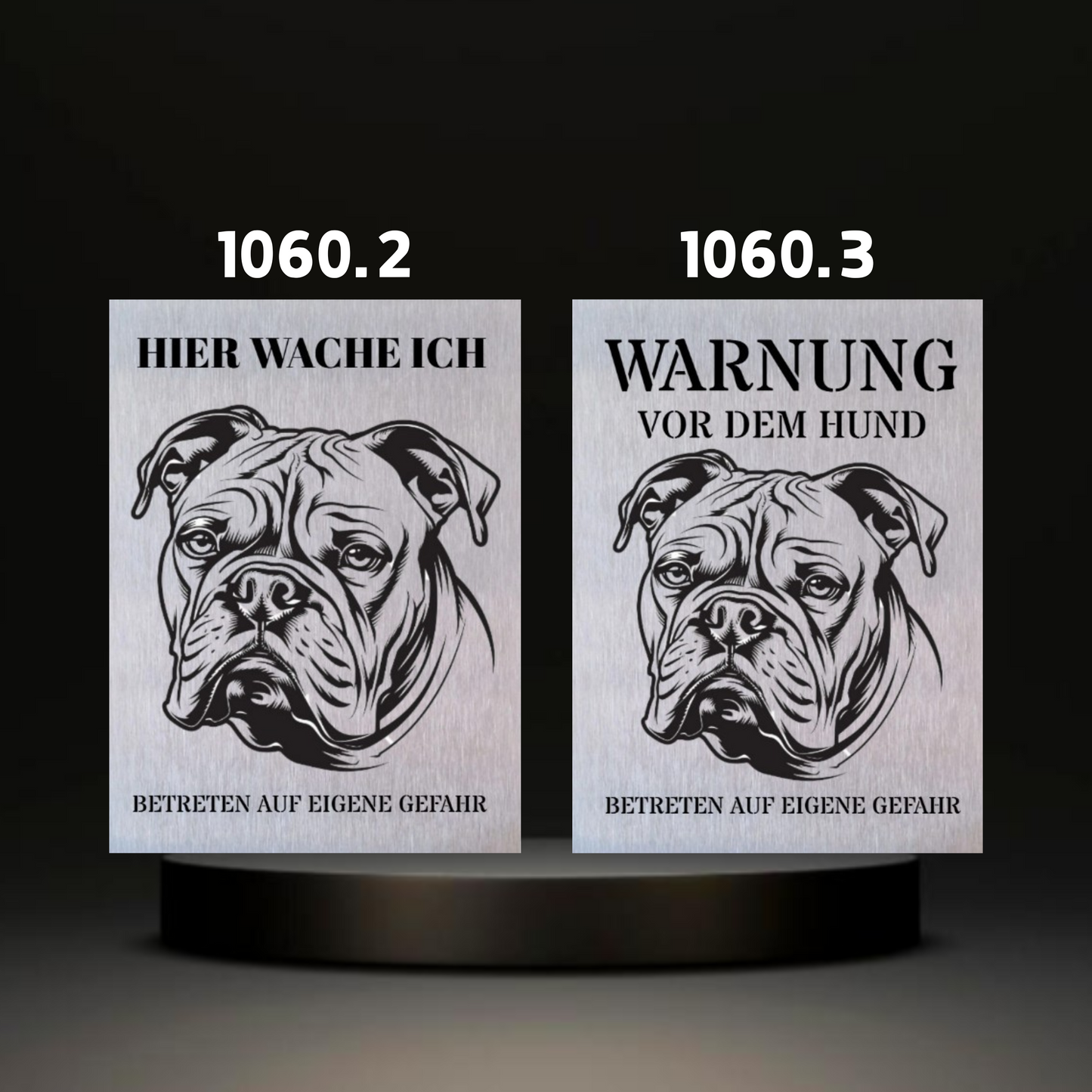 Warnshild fertiges design Bulldog & Bully & Boxer & Pittbull & Stafford
