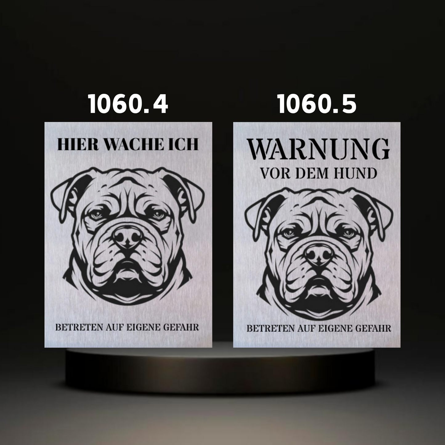 Warnshild fertiges design Bulldog & Bully & Boxer & Pittbull & Stafford