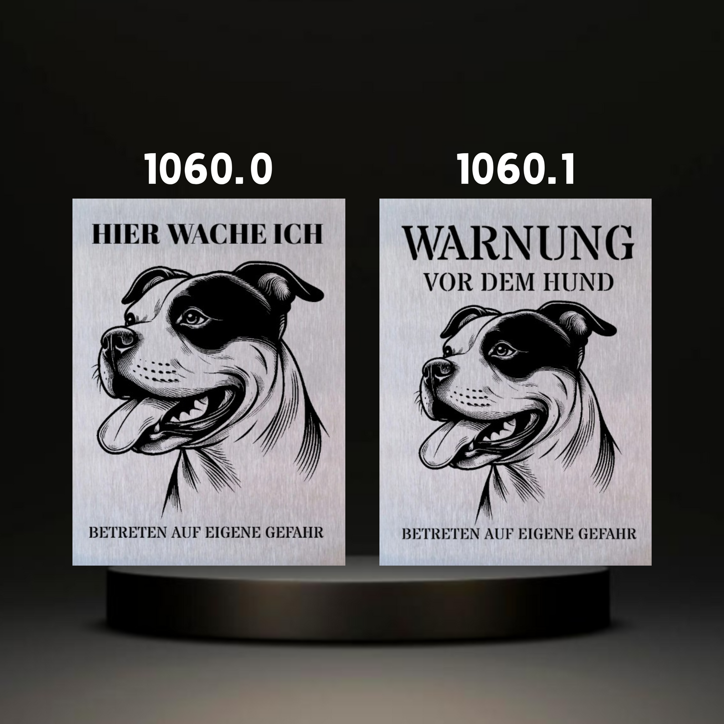 Warnshild fertiges design Bulldog & Bully & Boxer & Pittbull & Stafford